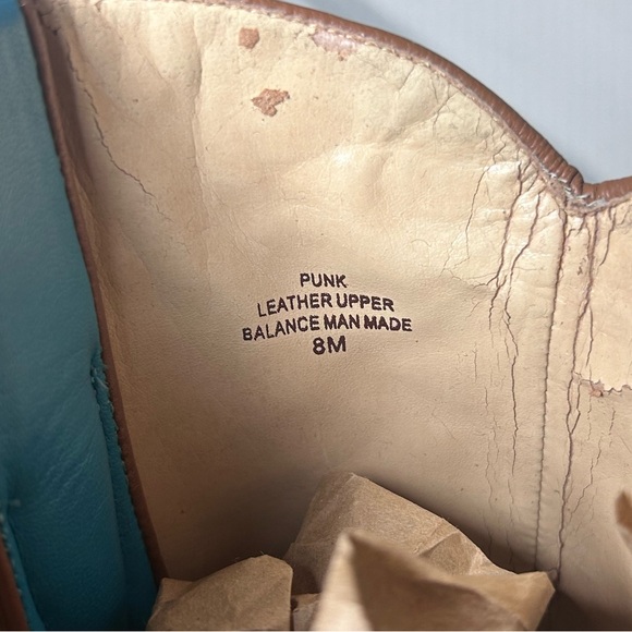 Vintage Guess by Marciano Western Cowboy Boots Brown & Turquoise Women 8 Leather - Picture 7 of 8